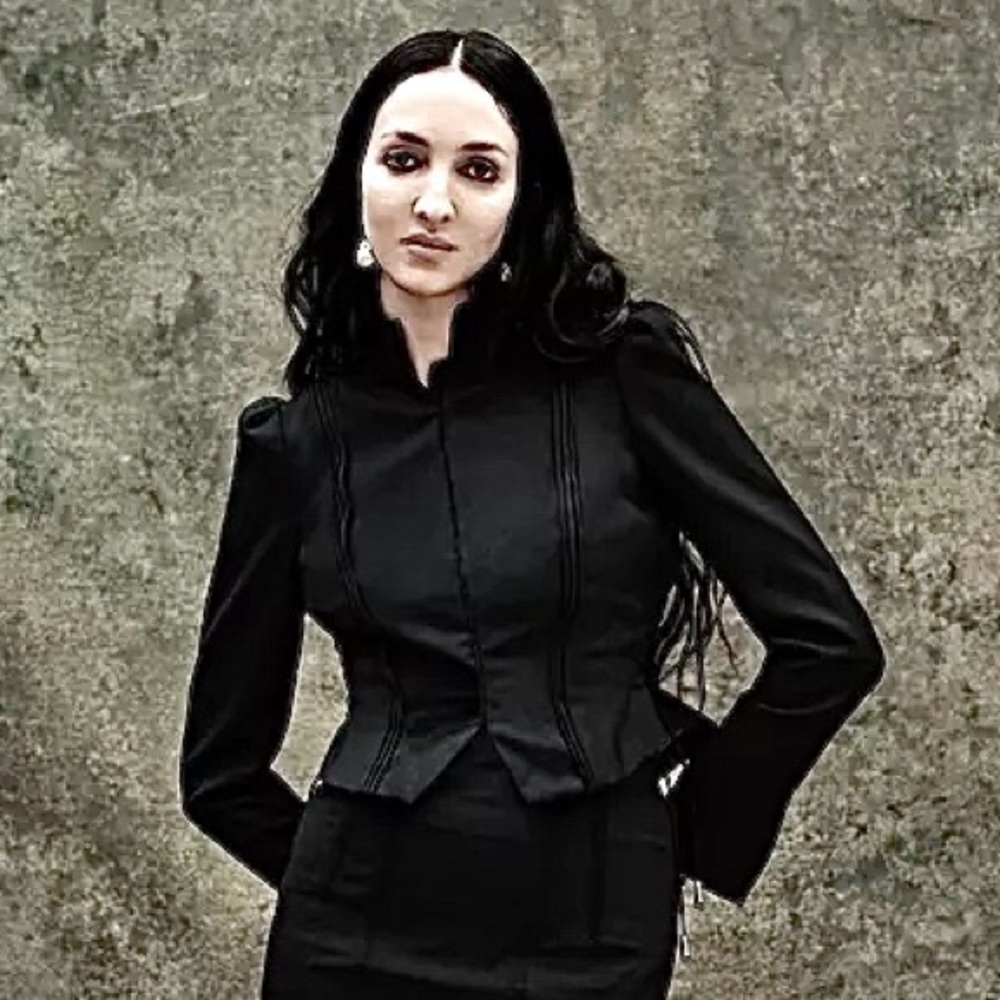 Zara Limited Edition Halloween Collection Black stand collar Victorian Blazer XS